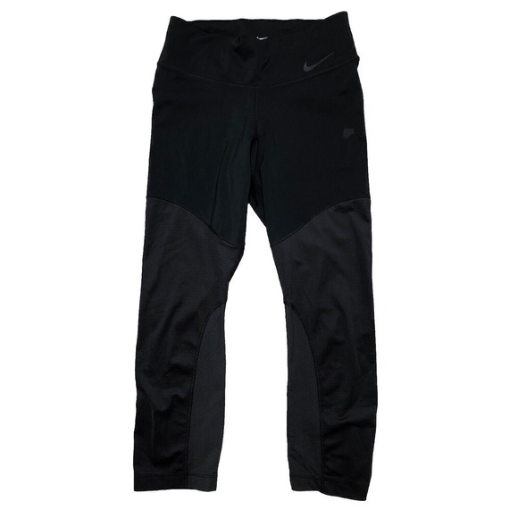 Nike Dri-Fit Cropped Leggings Capris‎ Black S - Picture 1 of 8